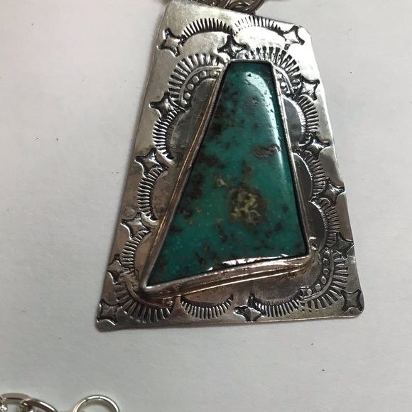 Stephen Fox Jewelry - Stephen Fox silver/turquoise pendant BOHO